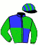 casaque portée par Molins Mlle A. jockey du cheval de course DIA DE MUERTOS (FR), information pmu ZETURF