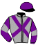 casaque portée par Stefan C. jockey du cheval de course AJMANY (IE), information pmu ZETURF
