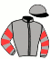 casaque portée par Bureller E. jockey du cheval de course ONIX D'AUMONT, information pmu ZETURF