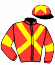 casaque portée par Chesneau A. jockey du cheval de course SIMFAUST (FR), information pmu ZETURF