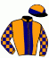 casaque portée par Mescam D. jockey du cheval de course QUEEN OF ELEGANCE, information pmu ZETURF