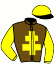 casaque portée par Nicco Mlle A. jockey du cheval de course SPELLCHOPE, information pmu ZETURF