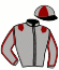 casaque portée par Madamet A. jockey du cheval de course CORAL SLIPPER, information pmu ZETURF