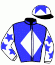 casaque portée par Pouchin A. jockey du cheval de course BERRTIE, information pmu ZETURF