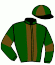 casaque portée par Tabet H. jockey du cheval de course LINAKAN, information pmu ZETURF