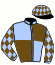 casaque portée par Lupi G. jockey du cheval de course IDOCTRO DE HOUELLE, information pmu ZETURF