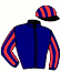 casaque portée par Bazire P. jockey du cheval de course FLAME D'AMOUR, information pmu ZETURF