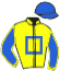 casaque portée par Bazire P. jockey du cheval de course SWEET AUTHOR, information pmu ZETURF