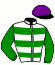 casaque portée par Bazire P. jockey du cheval de course LAURA TREZY, information pmu ZETURF casaque portée par Bazire P. jockey du cheval de course LAURA TREZY, information pmu ZETURF