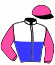 casaque portée par Barrier A. jockey du cheval de course GAMINE D'HAWAI (FR), information pmu ZETURF