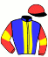 casaque portée par Marchand Erw. jockey du cheval de course CAESARUS D'ELA (FR), information pmu ZETURF