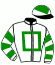 casaque portée par Grosbois C. jockey du cheval de course CANNELLO (FR), information pmu ZETURF