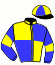 casaque portée par Grosbois C. jockey du cheval de course GOLDIE STAR (AQ), information pmu ZETURF