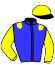 casaque portée par Cabre J. jockey du cheval de course IMPERIAL CROSS, information pmu ZETURF