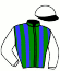 casaque portée par Moreau P. jockey du cheval de course PARTICULIERE DREAM (FR), information pmu ZETURF