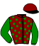 casaque portée par Justum M. jockey du cheval de course KALAMAZOO RIVER, information pmu ZETURF
