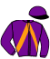 casaque portée par Duvaldestin Th. jockey du cheval de course JEEGHA PRIDE, information pmu ZETURF