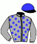 casaque portée par Roussel Léo jockey du cheval de course AFFAIRE CONCLUE, information pmu ZETURF