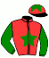 casaque portée par Roussel Ale. jockey du cheval de course PURPLE RAIN, information pmu ZETURF