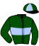 casaque portée par Beaudoire A. jockey du cheval de course IDYLLE DES MOTTES, information pmu ZETURF