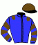 casaque portée par Blot P. jockey du cheval de course BRUT DE POMME, information pmu ZETURF