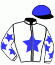 casaque portée par Bureller E. jockey du cheval de course ELITE D'AINAY (FR), information pmu ZETURF