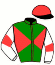 casaque portée par De Chitray A. jockey du cheval de course UNIKETAT, information pmu ZETURF