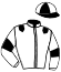 casaque portée par Forest M. jockey du cheval de course JAWDA DU LOUP, information pmu ZETURF