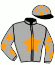 casaque portée par Crastus A. jockey du cheval de course QANTIEM, information pmu ZETURF