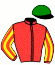 casaque portée par Eyquem Jb. jockey du cheval de course GRAND PRINCE, information pmu ZETURF