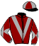 casaque portée par Werle A. jockey du cheval de course TIGRE ROUGE, information pmu ZETURF