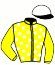 casaque portée par Foulon M. jockey du cheval de course NOTRE DAME D'ID, information pmu ZETURF