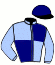 casaque portée par Santiago Mlle D. jockey du cheval de course DON'T TELL TALES, information pmu ZETURF