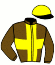 casaque portée par Eon Mlle M. jockey du cheval de course REAL LIFE, information pmu ZETURF