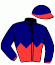 casaque portée par Re G. jockey du cheval de course SHUT DOWN, information pmu ZETURF