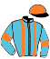 casaque portée par Meunier Gab. jockey du cheval de course GARE AU MARIN, information pmu ZETURF