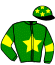 casaque portée par Lauron M. jockey du cheval de course TARAJAL, information pmu ZETURF