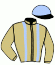 casaque portée par Foulon M. jockey du cheval de course RAPIDO PRESTO, information pmu ZETURF