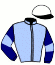 casaque portée par Sanchez Gar. jockey du cheval de course MANABB, information pmu ZETURF