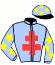 casaque portée par Mateo Crampe jockey du cheval de course YLLICO, information pmu ZETURF