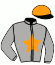casaque portée par Mayeur R. jockey du cheval de course RISKMAN, information pmu ZETURF