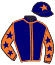 casaque portée par Brechet Léo P. jockey du cheval de course ROC DINO, information pmu ZETURF