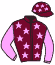 casaque portée par Riou C. jockey du cheval de course STAR ANJOU, information pmu ZETURF