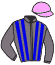 casaque portée par Seguy V. jockey du cheval de course PRETTY NAT, information pmu ZETURF