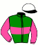 casaque portée par Nail A. jockey du cheval de course HERMES DE BELLOUET, information pmu ZETURF