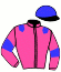 casaque portée par Barrier A. jockey du cheval de course FLOORFILLA CHIC, information pmu ZETURF
