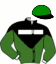casaque portée par Frecelle Cl. jockey du cheval de course ROCKY TILLY, information pmu ZETURF