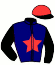 casaque portée par Angot A. jockey du cheval de course LOUNA LA TRIGALE, information pmu ZETURF