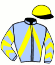 casaque portée par Bigeon W. jockey du cheval de course LIMA, information pmu ZETURF