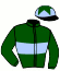 casaque portée par Bouron Que. jockey du cheval de course MISS BLACK (IE), information pmu ZETURF